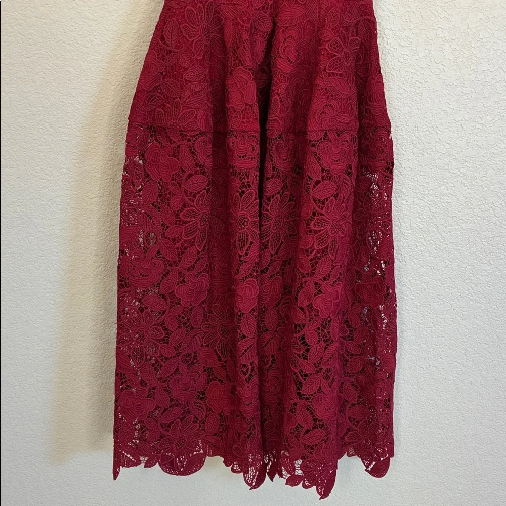 NICHOLAS red lace midi dress - Picture 6 of 12